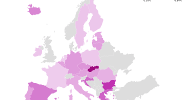 Map showcasing DPA activity across Europe